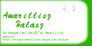 amarillisz halasz business card